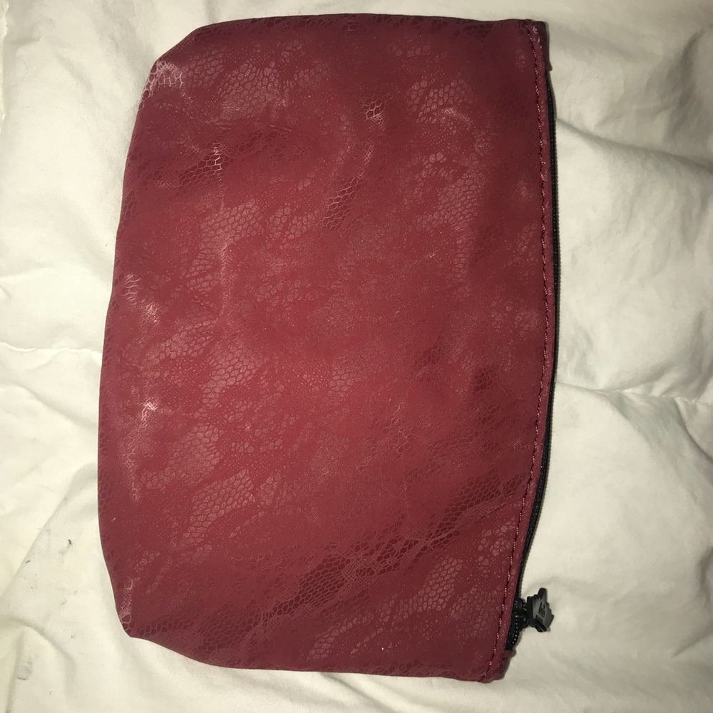 Red lace make up pouch